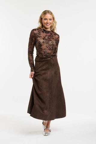 Sequin Top | Chocolate