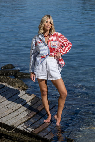 California Stripe Shirt | Red White Blue