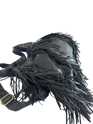 Tess | Black Fringe Hand Bag