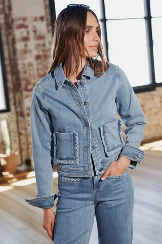 Mila Jacket | 70's Blue