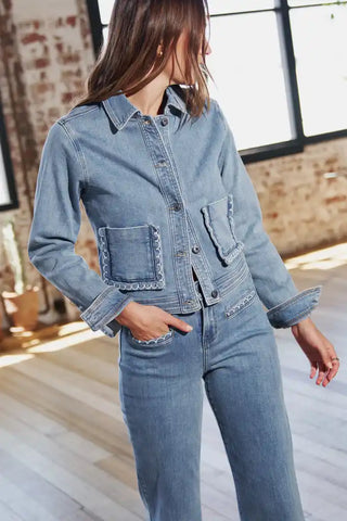 Mila Jacket | 70's Blue