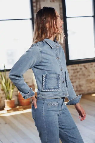 Mila Jacket | 70's Blue