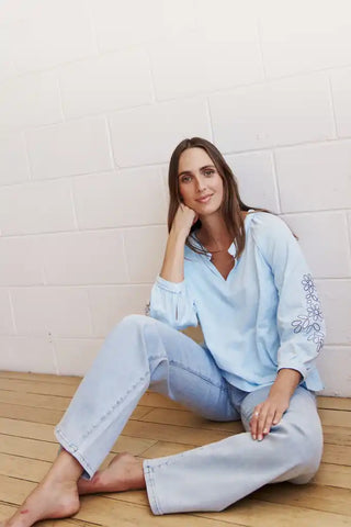 Kimberly Top | Azure Blue