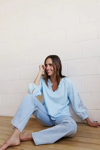 Kimberly Top | Azure Blue
