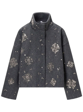 The Barcelona Embellished Jacket | Charcoal