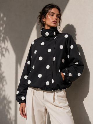 Black Polka Dot Jacket | Black