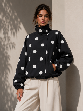 Black Polka Dot Jacket | Black