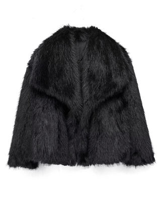 Elena Faux Fur Jacket | Black