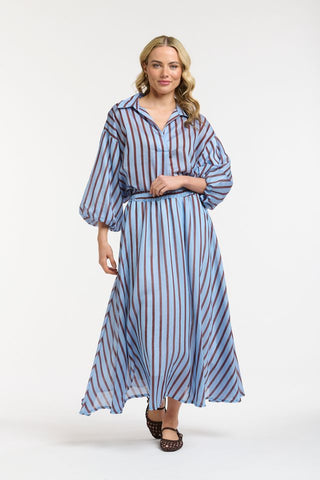 Striped Skirt | Blue Berry