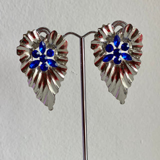 Silver Sapphire Heart | Earrings