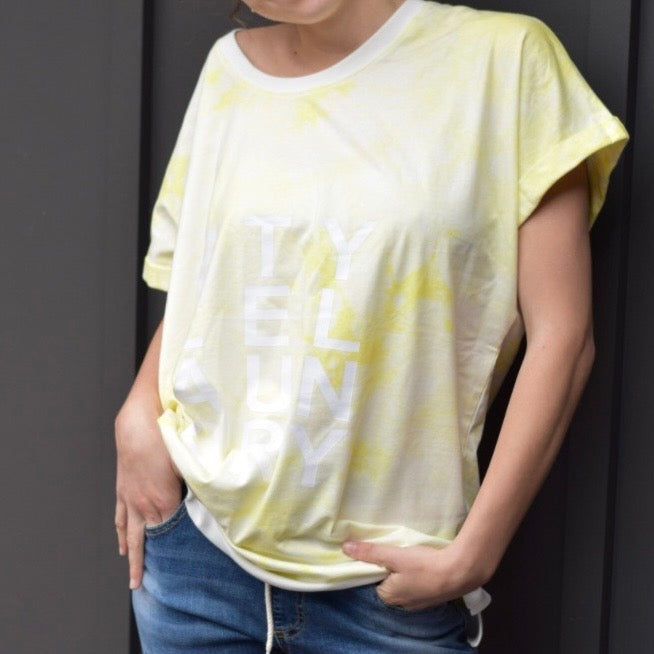 Tie Dye Slouchy Tee | Lemon
