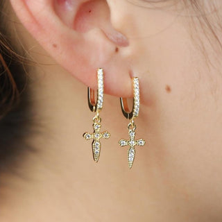 Cross Pendant Earrings